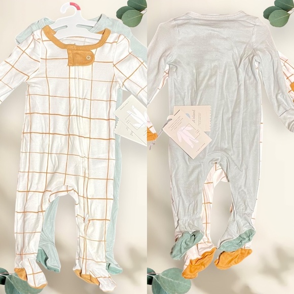 Cloud Island Footed Onesies 2-pack Unisex - Picture 1 of 3